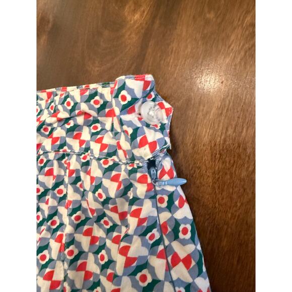 Maeve Anthropologie Women’s Pleated Red Blue Green Geometric Mini Skirt Size 12 - Picture 9 of 9